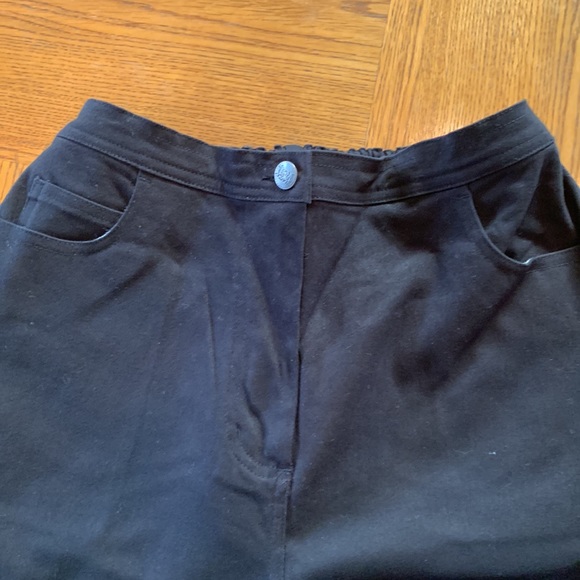 Quacker Factory Black Jeans with Rhinestone & Sequin Trim at Hems - Picture 4 of 7